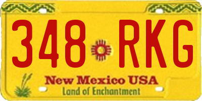 NM license plate 348RKG