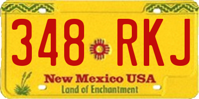 NM license plate 348RKJ