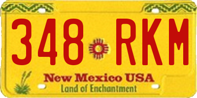 NM license plate 348RKM