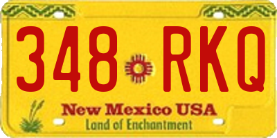 NM license plate 348RKQ