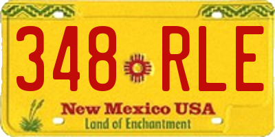 NM license plate 348RLE