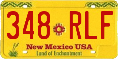 NM license plate 348RLF