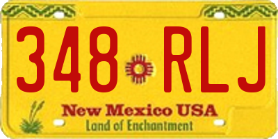 NM license plate 348RLJ