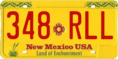 NM license plate 348RLL