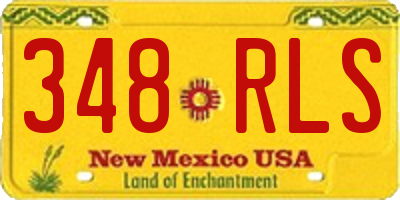 NM license plate 348RLS