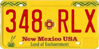 NM license plate 348RLX