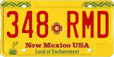 NM license plate 348RMD