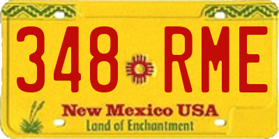 NM license plate 348RME
