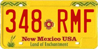 NM license plate 348RMF