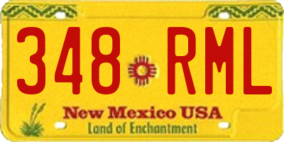 NM license plate 348RML