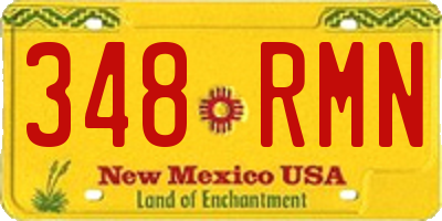 NM license plate 348RMN