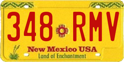NM license plate 348RMV