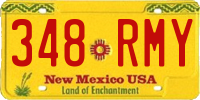 NM license plate 348RMY
