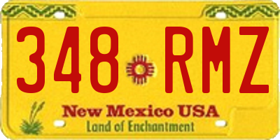 NM license plate 348RMZ