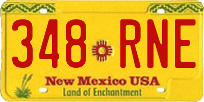 NM license plate 348RNE