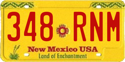 NM license plate 348RNM