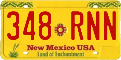 NM license plate 348RNN