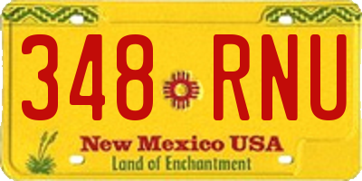 NM license plate 348RNU