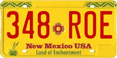 NM license plate 348ROE