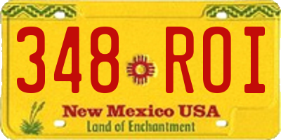 NM license plate 348ROI
