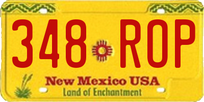 NM license plate 348ROP
