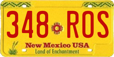 NM license plate 348ROS