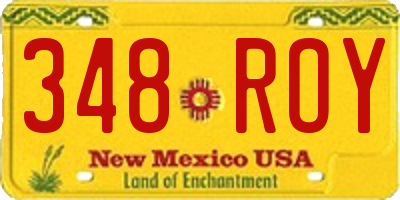 NM license plate 348ROY