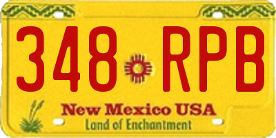 NM license plate 348RPB