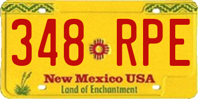 NM license plate 348RPE