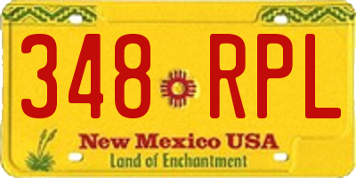 NM license plate 348RPL