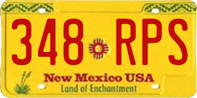 NM license plate 348RPS