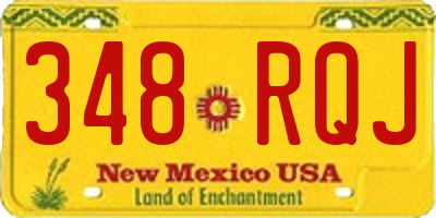 NM license plate 348RQJ