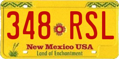 NM license plate 348RSL