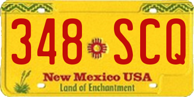 NM license plate 348SCQ