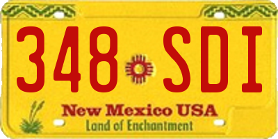 NM license plate 348SDI