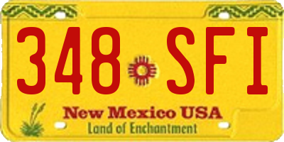NM license plate 348SFI