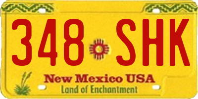NM license plate 348SHK