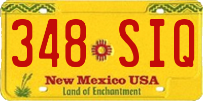 NM license plate 348SIQ