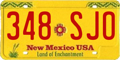 NM license plate 348SJO