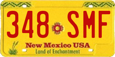 NM license plate 348SMF