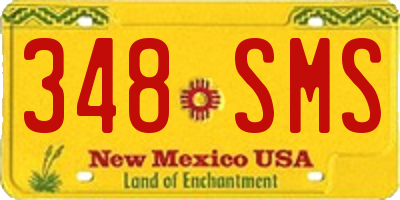 NM license plate 348SMS