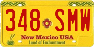NM license plate 348SMW