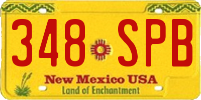 NM license plate 348SPB