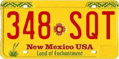 NM license plate 348SQT