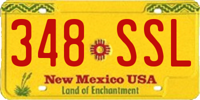 NM license plate 348SSL