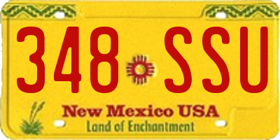 NM license plate 348SSU