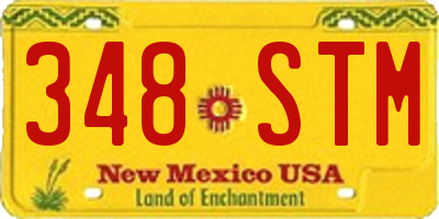NM license plate 348STM