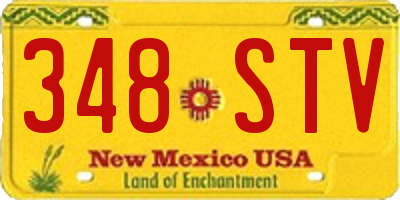 NM license plate 348STV
