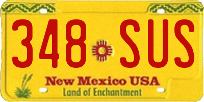 NM license plate 348SUS