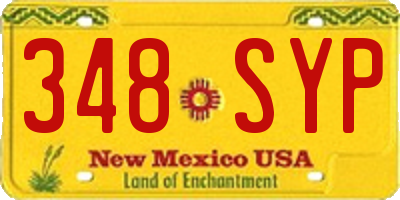 NM license plate 348SYP